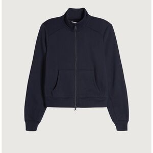 OAK + FORT Black High-Neck Zip Up Jacket, Large